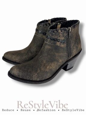 OLD WEST Women’s Size 9 Boots Shoes Booties Upper Leather Western Detailing